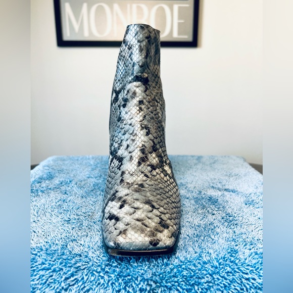 ELENA IACHI- SNAKE PRINT ANKLE BOOTS IN A SILVER, DARK GREY, A TOUCH OF BLACK - Picture 10 of 16